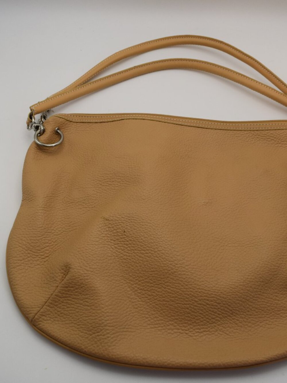 Maxx New York Purse Caramel Tan Leather Hobo Large Shoulder Double Strap Handbag